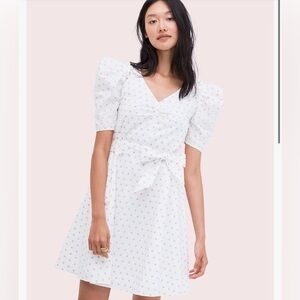 Kate Spade Dot Cotton Mini Dress size Large NWT